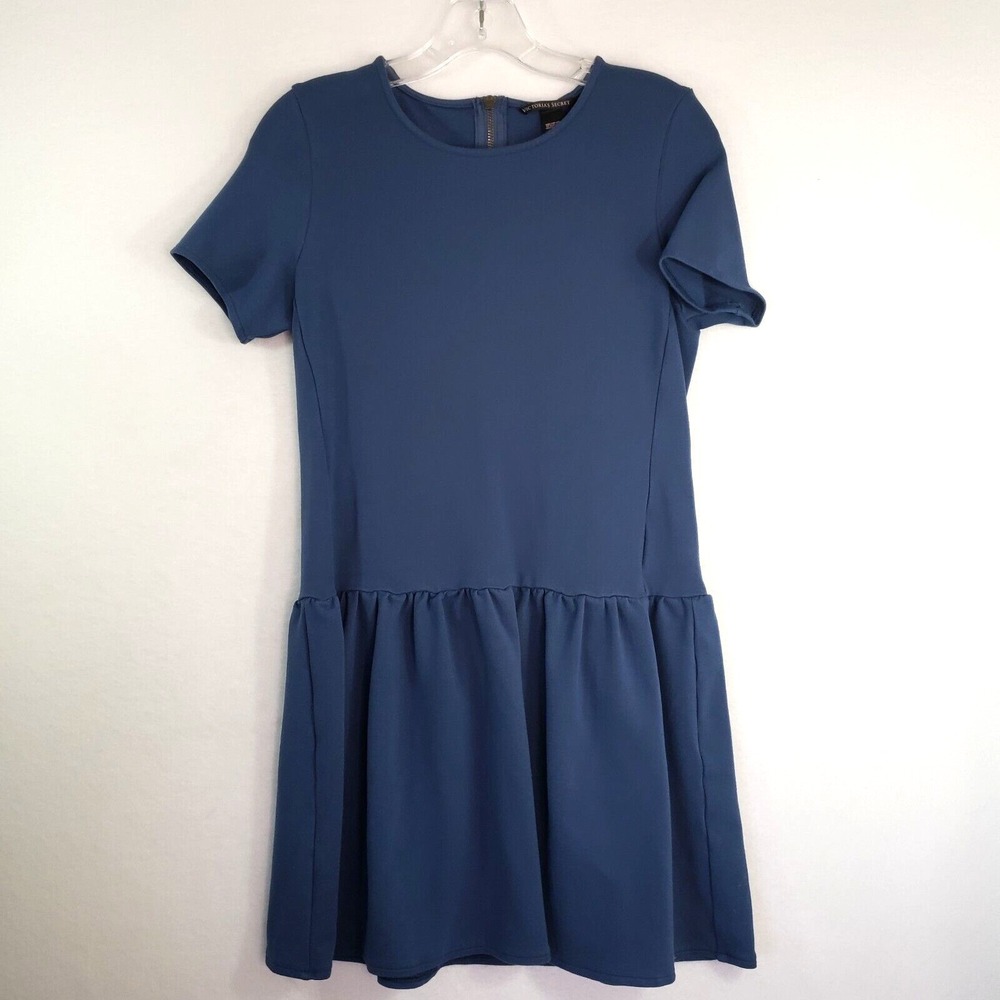 Victoria's Secret Dress Womens‎ Medium Blue Short Sleeve Drop Waist Casual Comfy